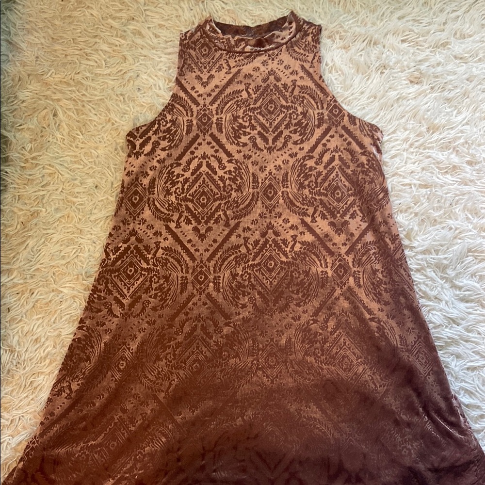 Pink Halter Sleeveless A-Line Midi Dress